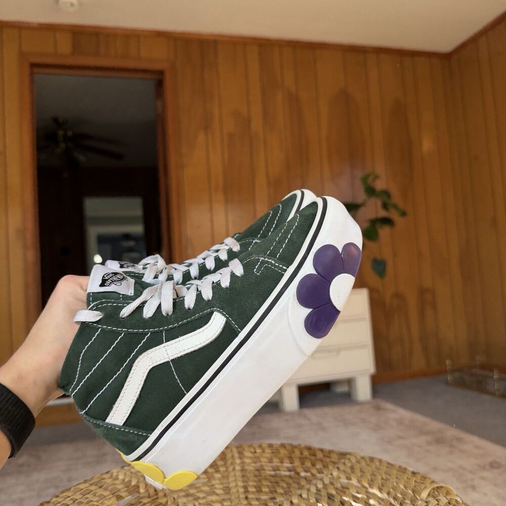 VANS SK8-HI TAPERED STACKFORM OSF SHOE Canvas Dark Green Floral Womens US 6.5 - Picture 7 of 16